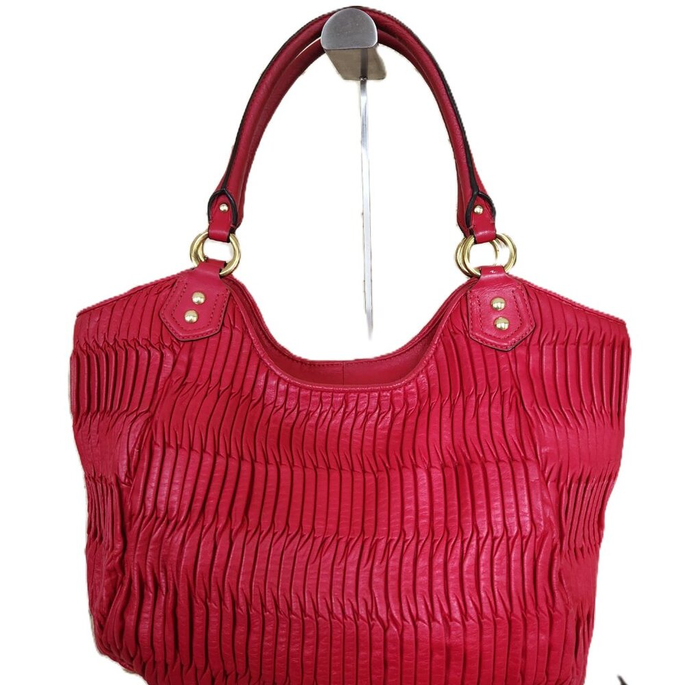 Euc Coach Ashley Gathering Pink Satchel Handbag Purse - Picture 3 of 16